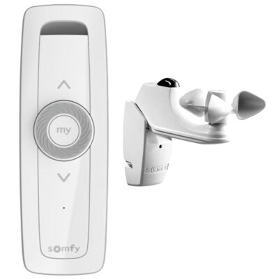 Somfy Funkantrieb io + Handsender Situo 1 Pure + Windsensor Soliris io