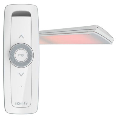 Glaskeramikfront-Infrarotheizstrahler Design mit Somfy IO-Steuerung